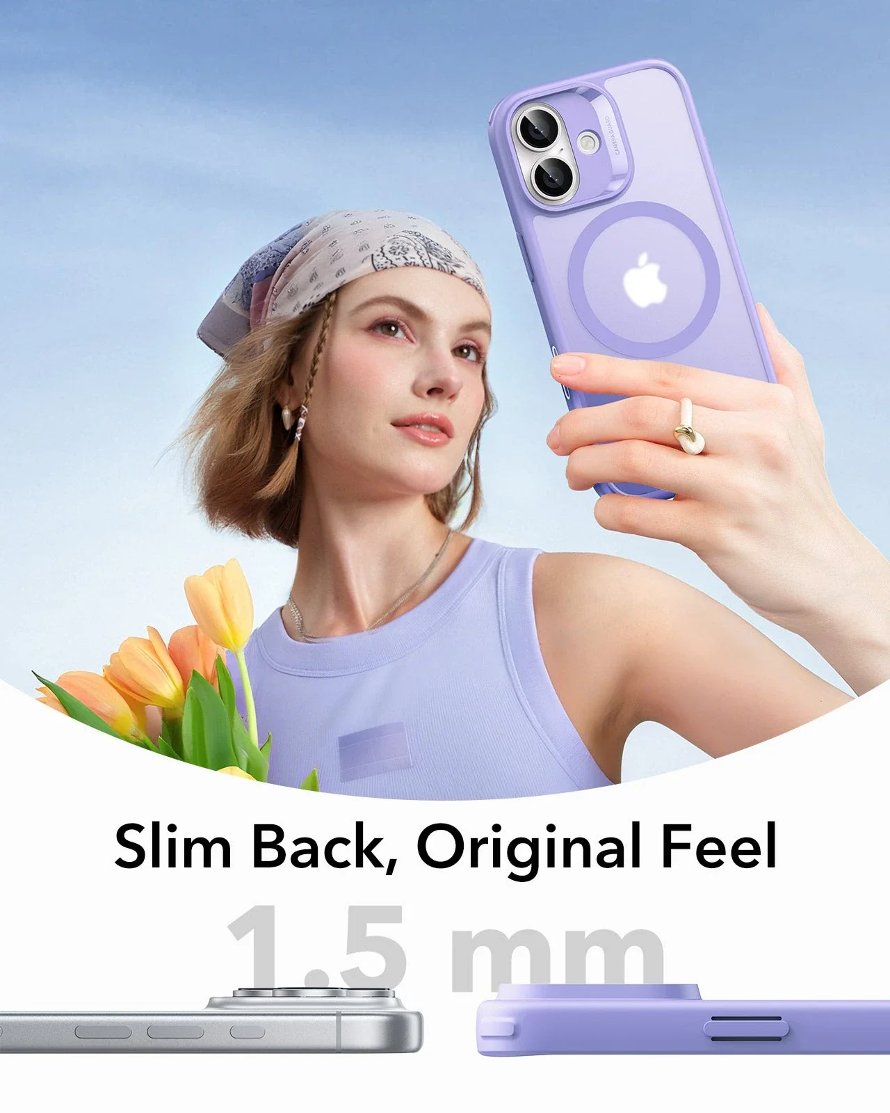 iPhone 17 Classic Hybrid Magnetic Case (Camera Control) - Frosted Purple - Image 6