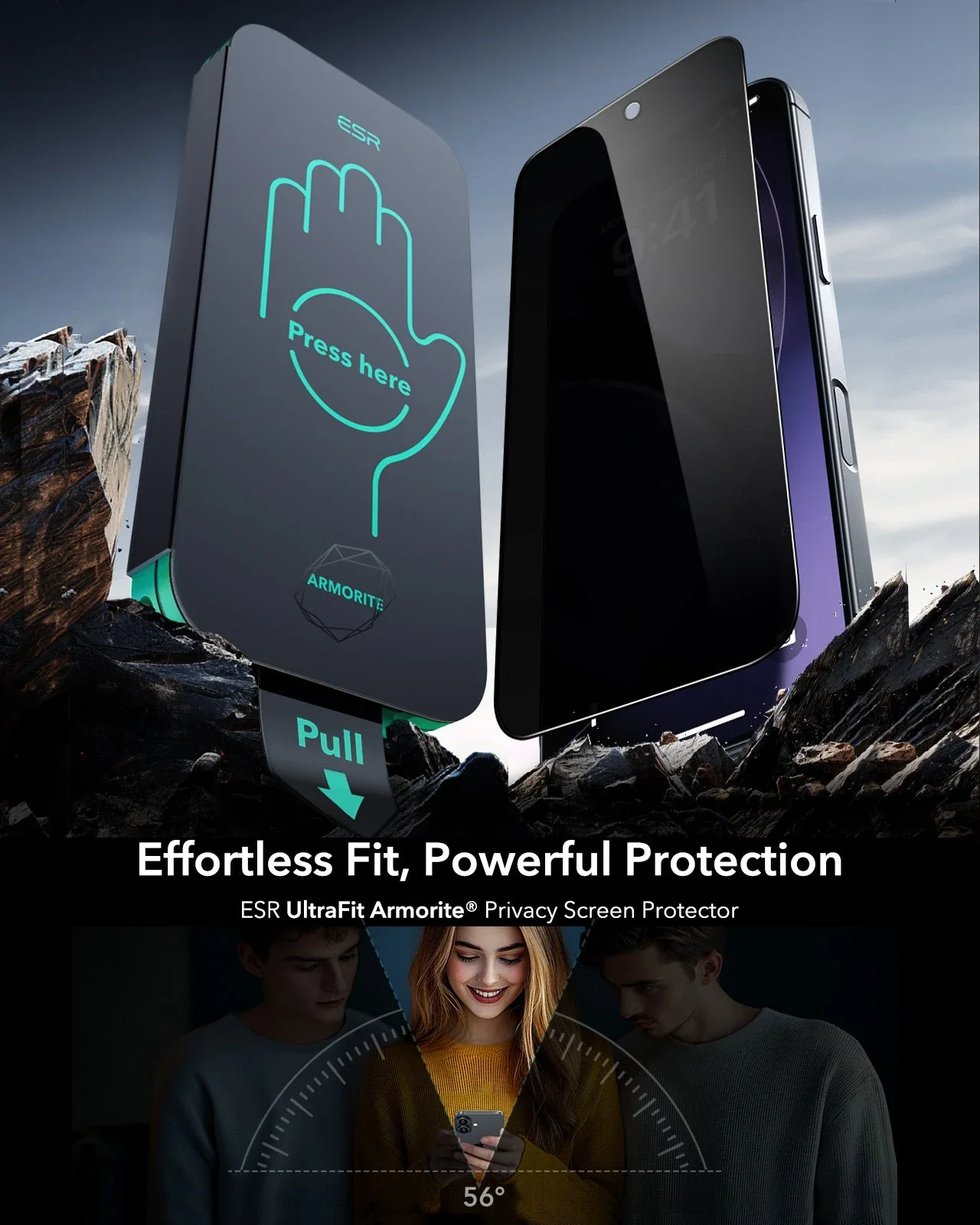 iPhone 17 UltraFit Armorite®️ Privacy Screen Protector - 3 Pack - Image 2