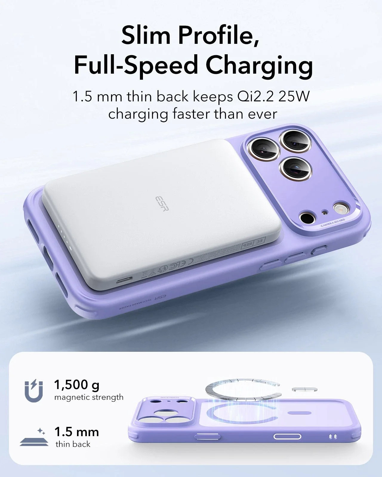 iPhone 17 Pro Classic Hybrid Magnetic Case (Camera Control) - Frosted Purple - Image 5