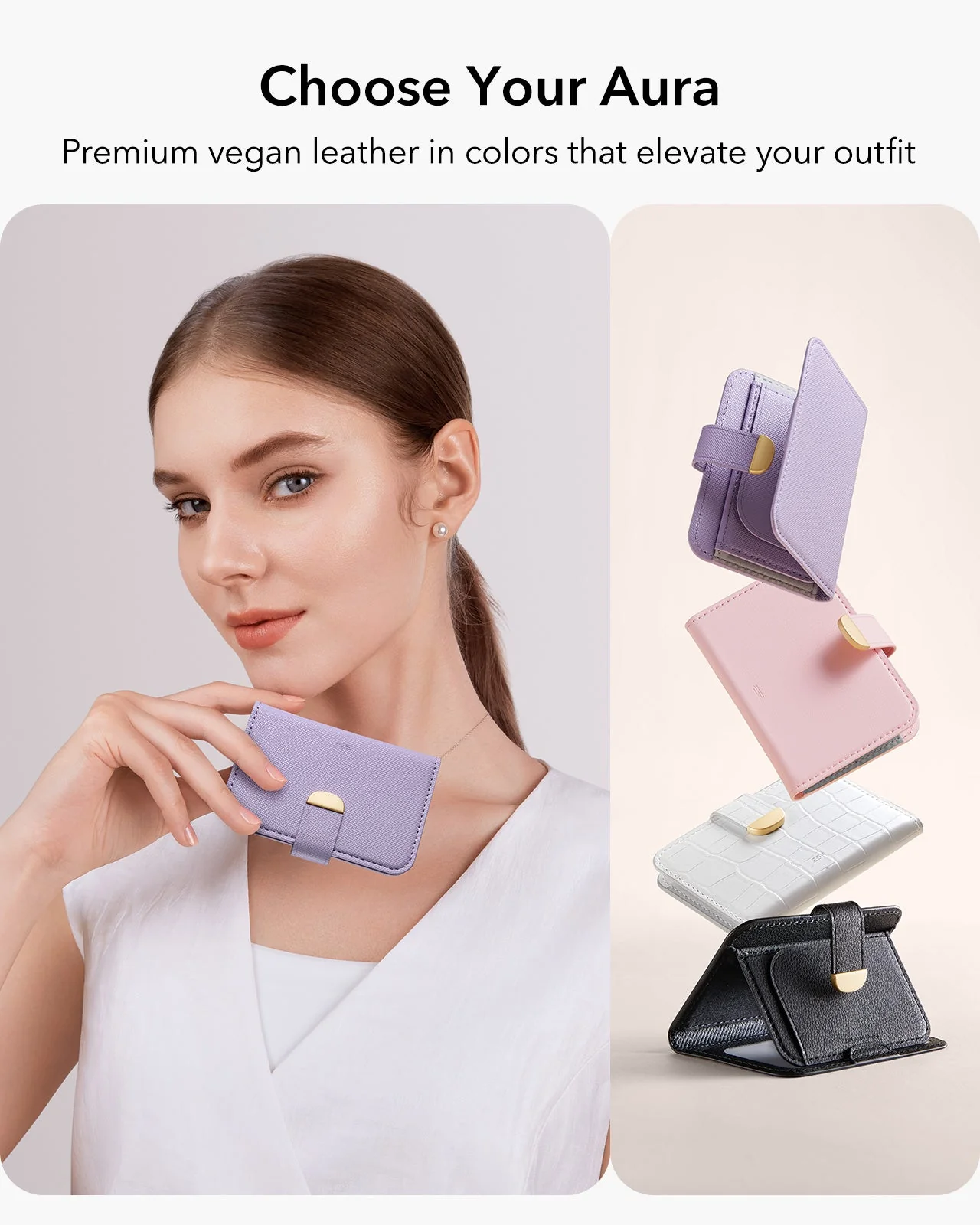 Aura Clutch Magnetic Wallet - Lavender - Image 9