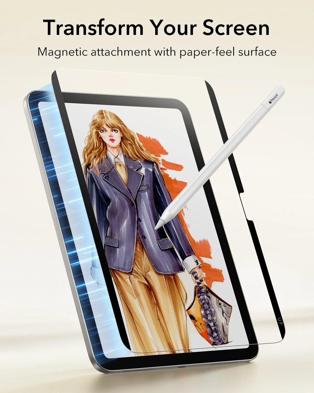 iPad Air 11" (M4) 2026 Bundle Flip Magnetic Case with Pencil Holder, Paper-Feel Magnetic & Armorite® Protection - Light Purple - Image 17