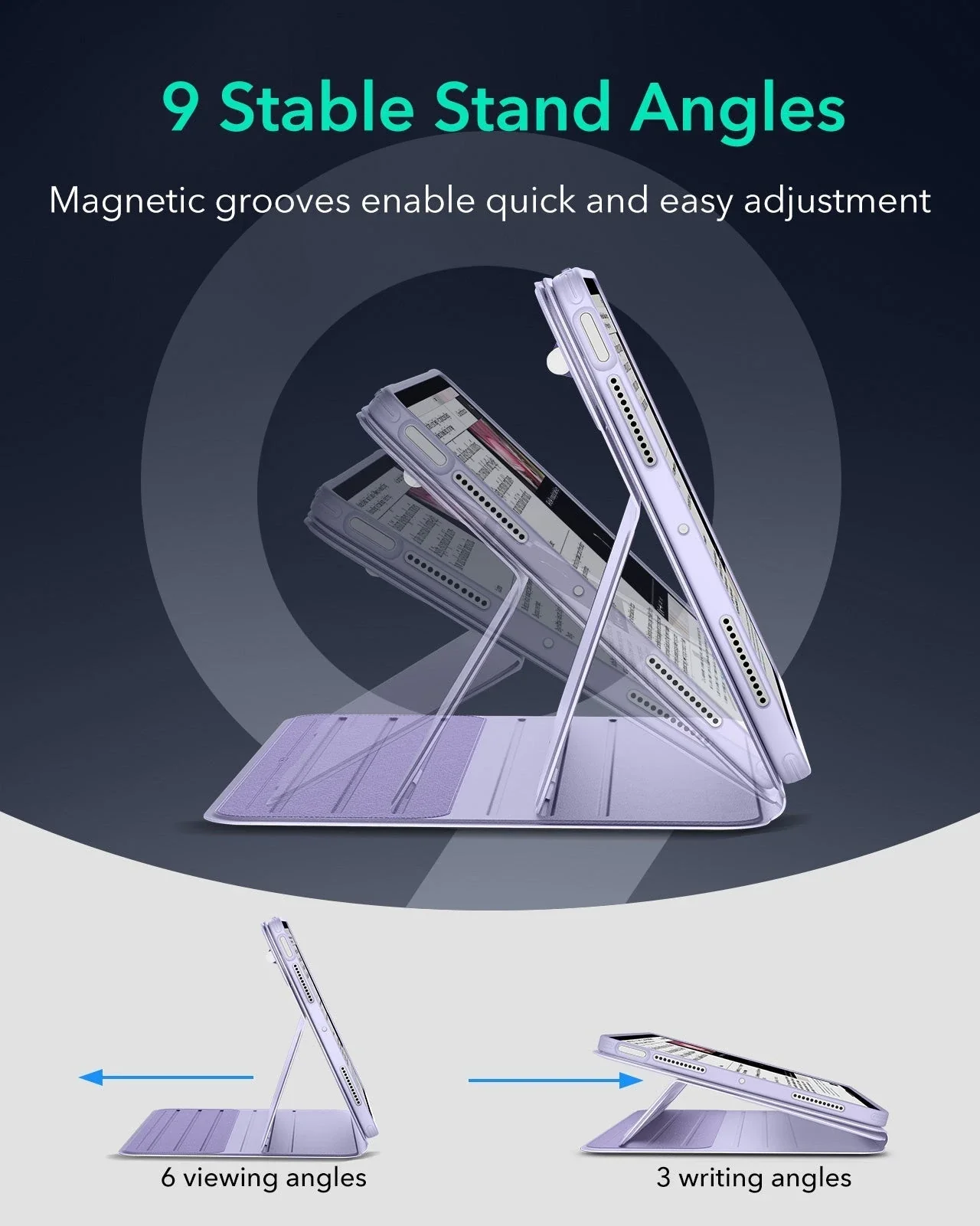 iPad Air 11" (M3) 2025 Bundle Shift Magnetic Case & Armorite® Protection - Light Purple - Image 7