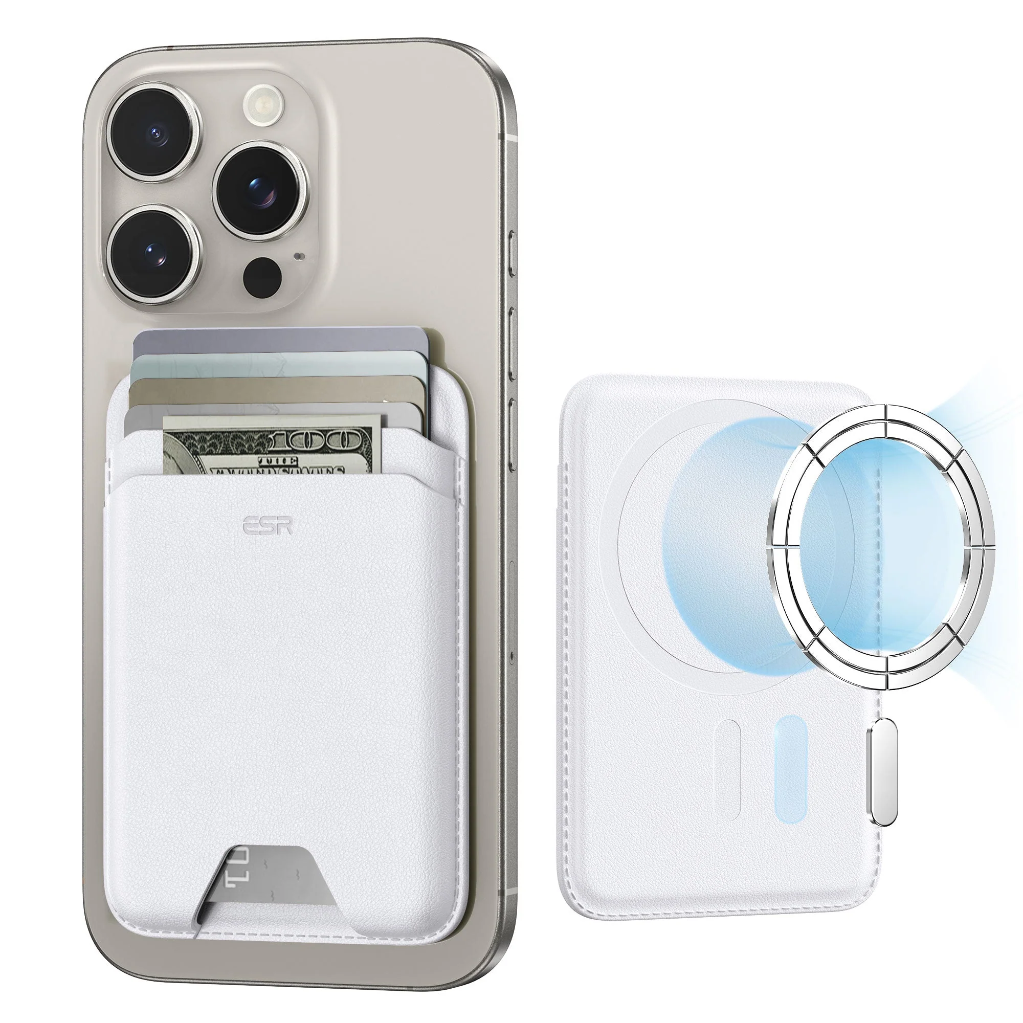 Magnetic Wallet Boost (HaloLock) - White