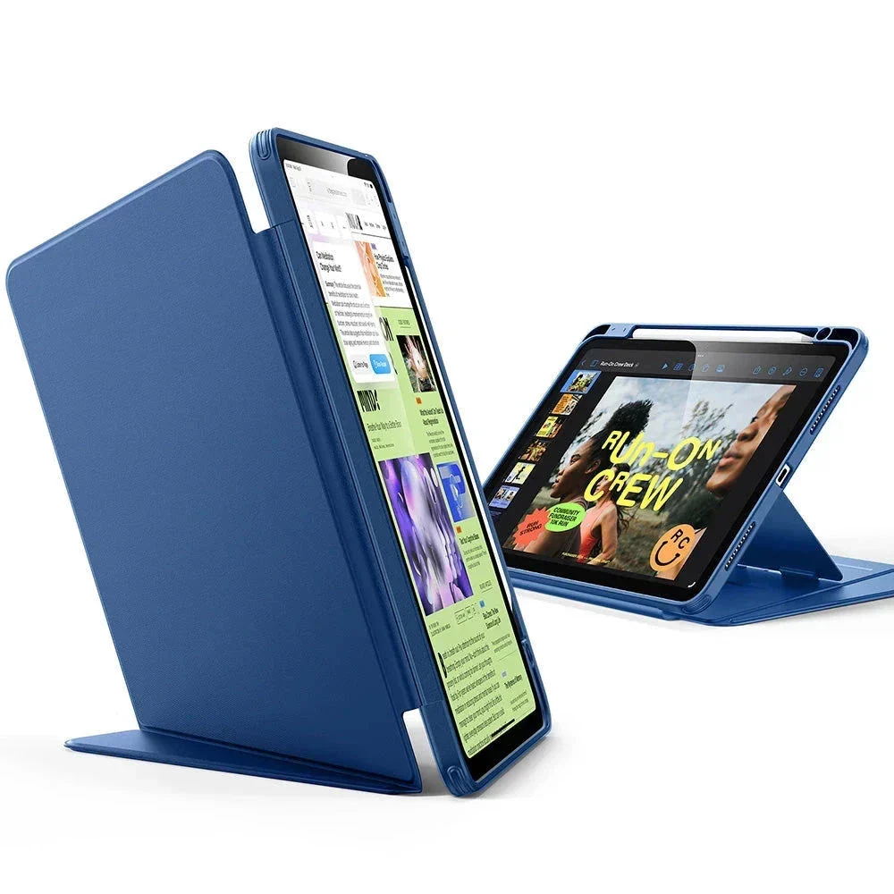 iPad Air 11" (2024) Bundle Flip Magnetic Case with Geo Digital Pencil - Navy Blue - Image 3