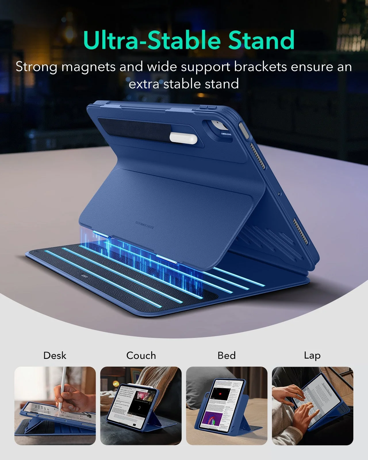 iPad Air 11" (M4) 2026 Shift Magnetic Case - Navy Blue - Image 4