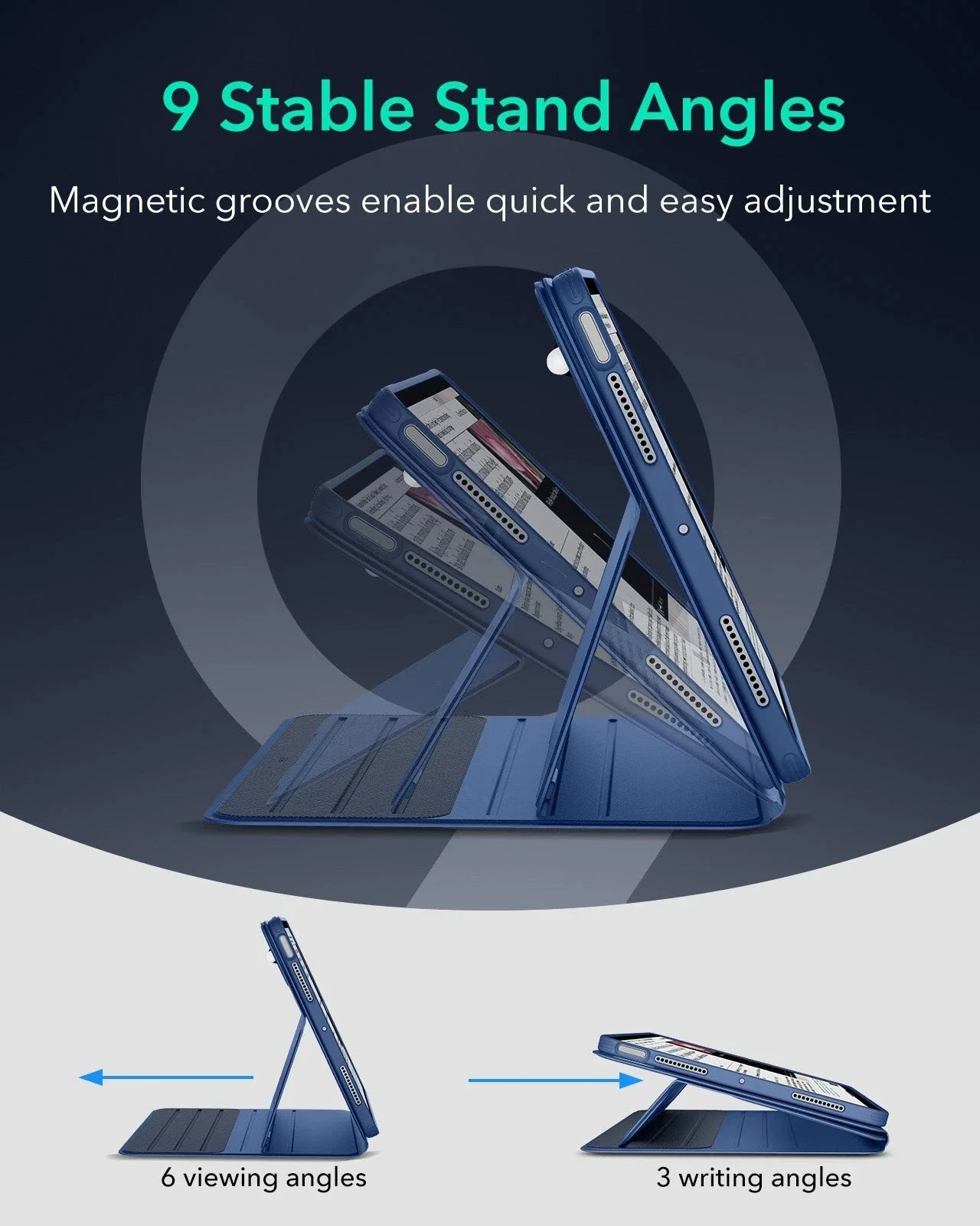 iPad Air 11" (M4) 2026 Shift Magnetic Case - Navy Blue - Image 7