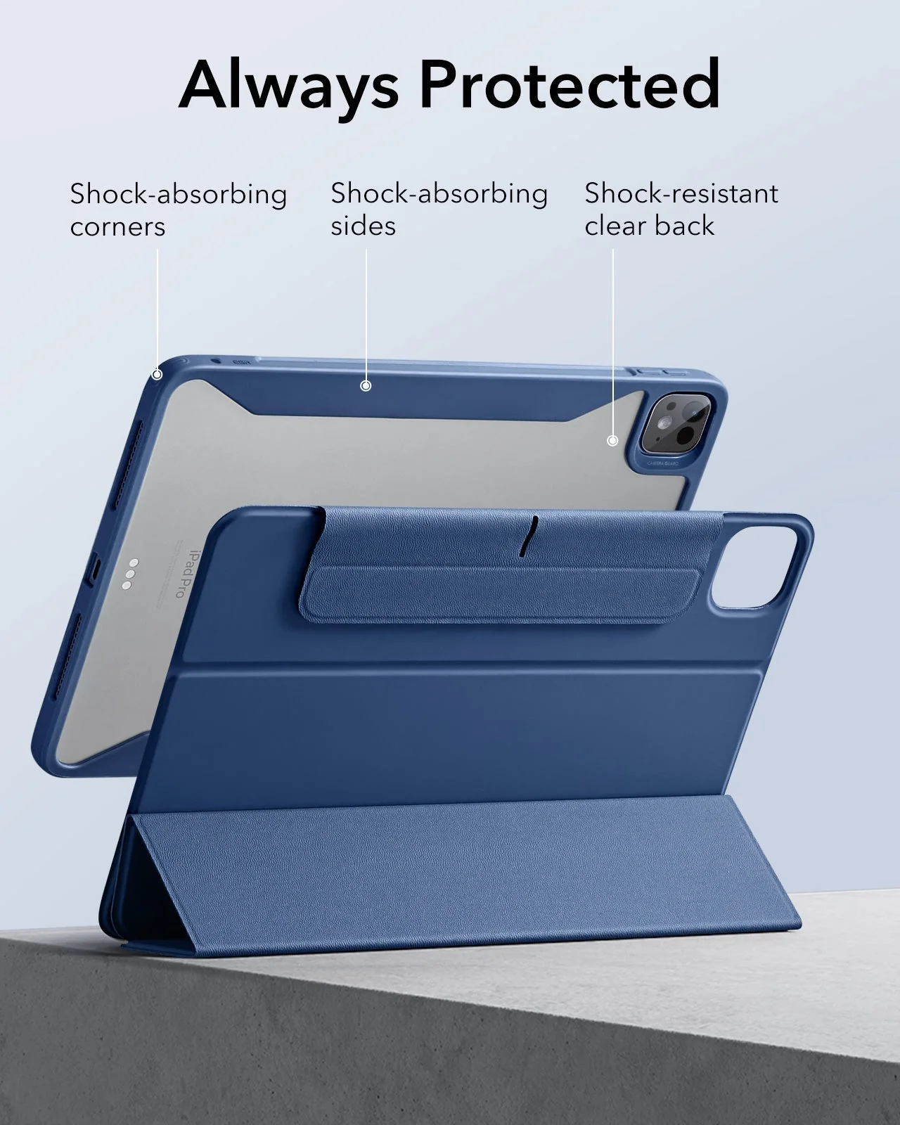 iPad Pro 11ʺ (2025) Rebound Case and Screen Protector Bundle - Navy Blue - Image 7