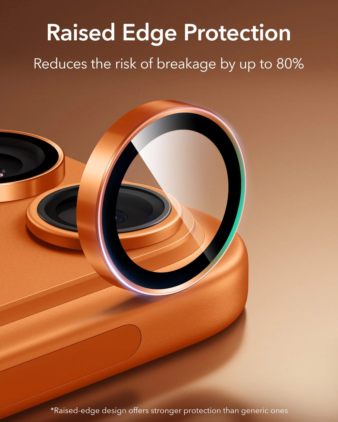 iPhone 17 Pro Max/17 Pro Armorite®️ Camera Lens Protector - Orange - Image 3