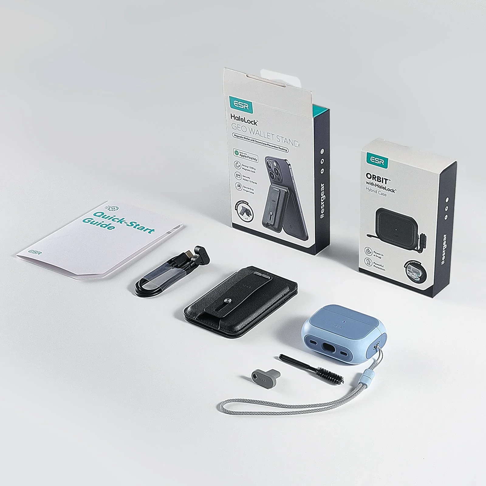Orbit Hybrid Everyday-Carry Bundle for AirPods Pro (2023/2022/2019) - Blue - Image 2