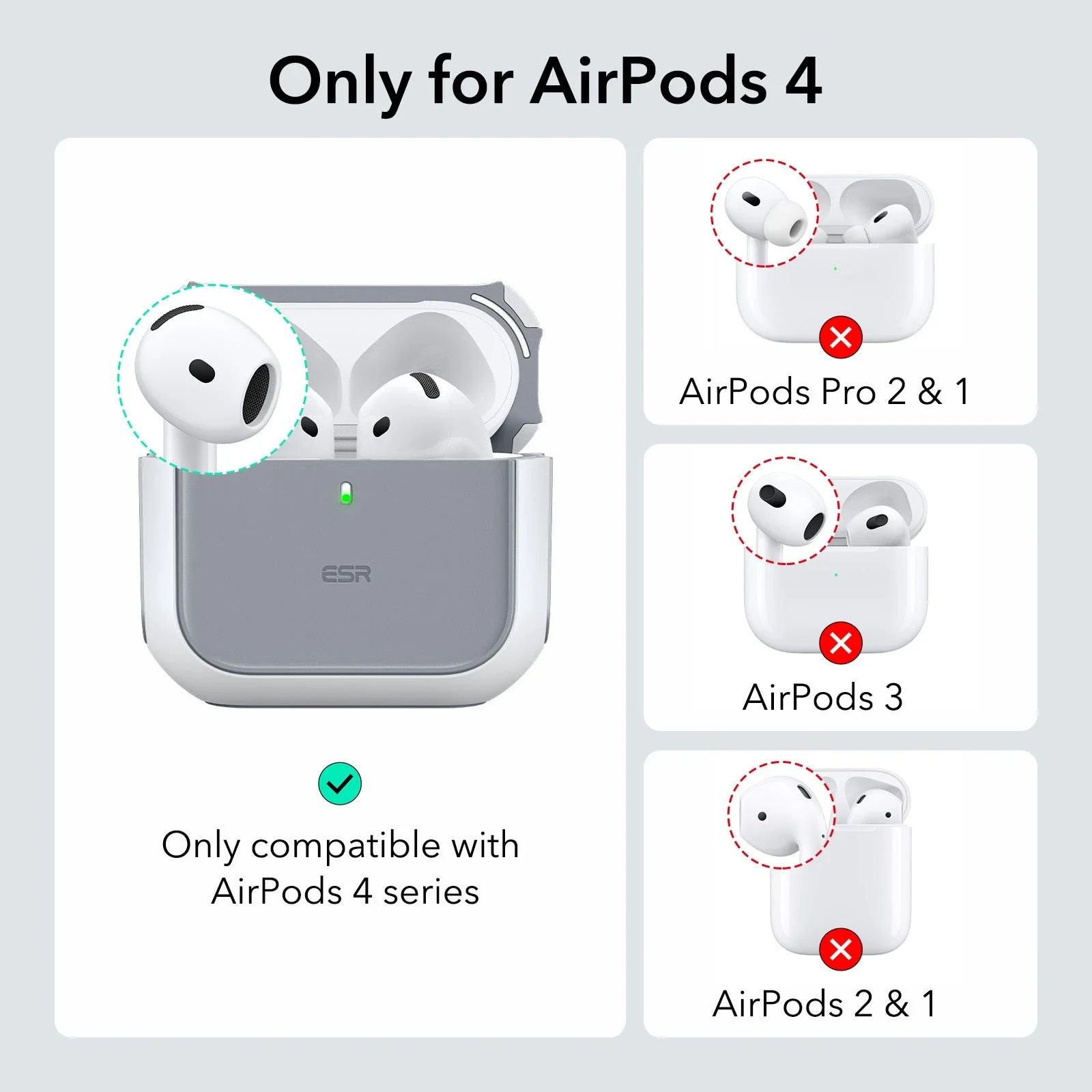 Orbit Hybrid Snap-and-Charge Bundle for AirPods 4 - Purple - Image 3