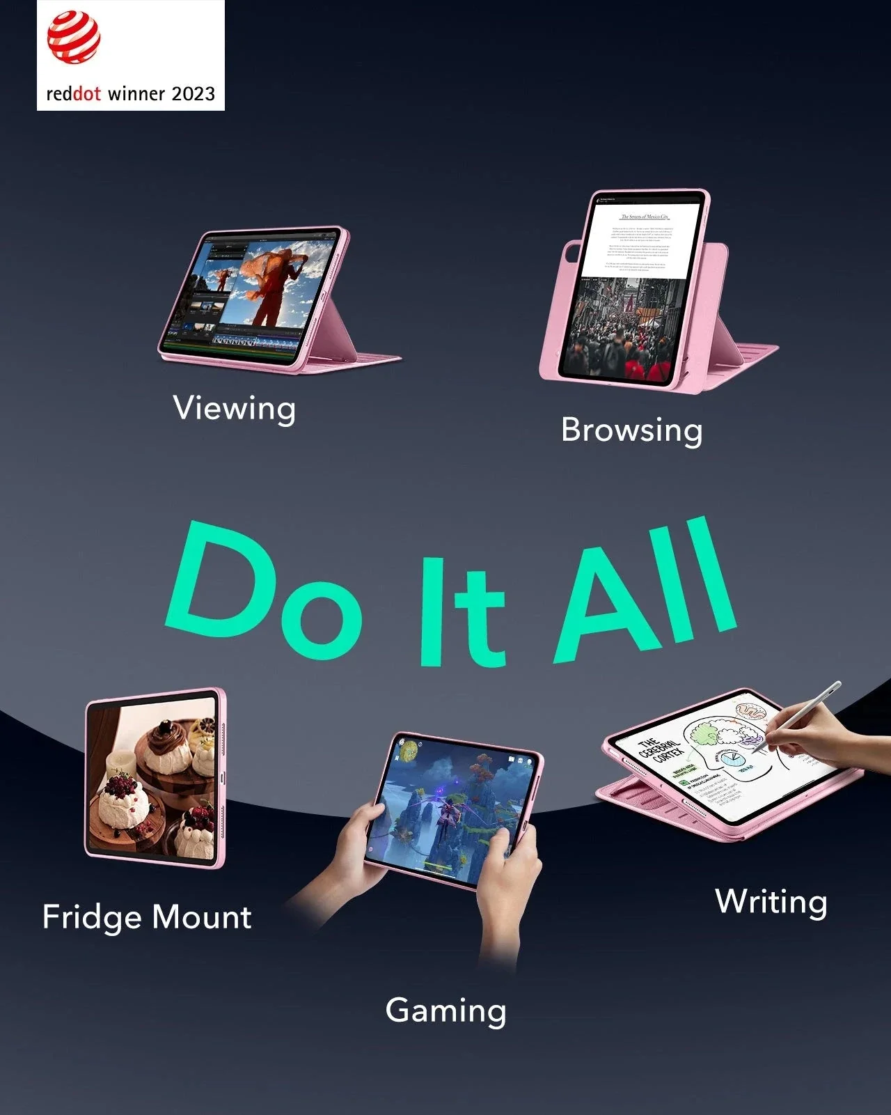 iPad Air 11" (M4) 2026 Shift Magnetic Case - Pink - Image 3