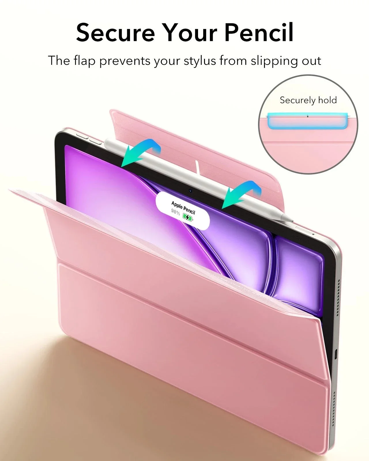 iPad Air 13" (M4) 2026 Rebound Magnetic Case - Pink - Image 5
