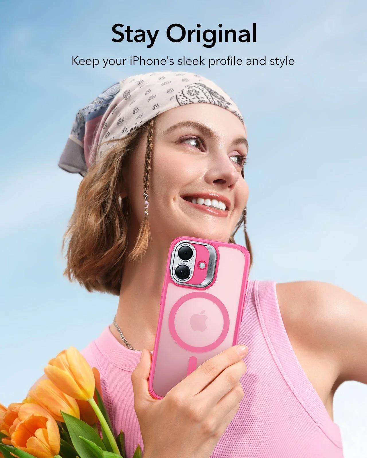 iPhone 17 Classic Hybrid Magnetic Case (Camera Control, Stash Stand) - Frosted Pink - Image 8