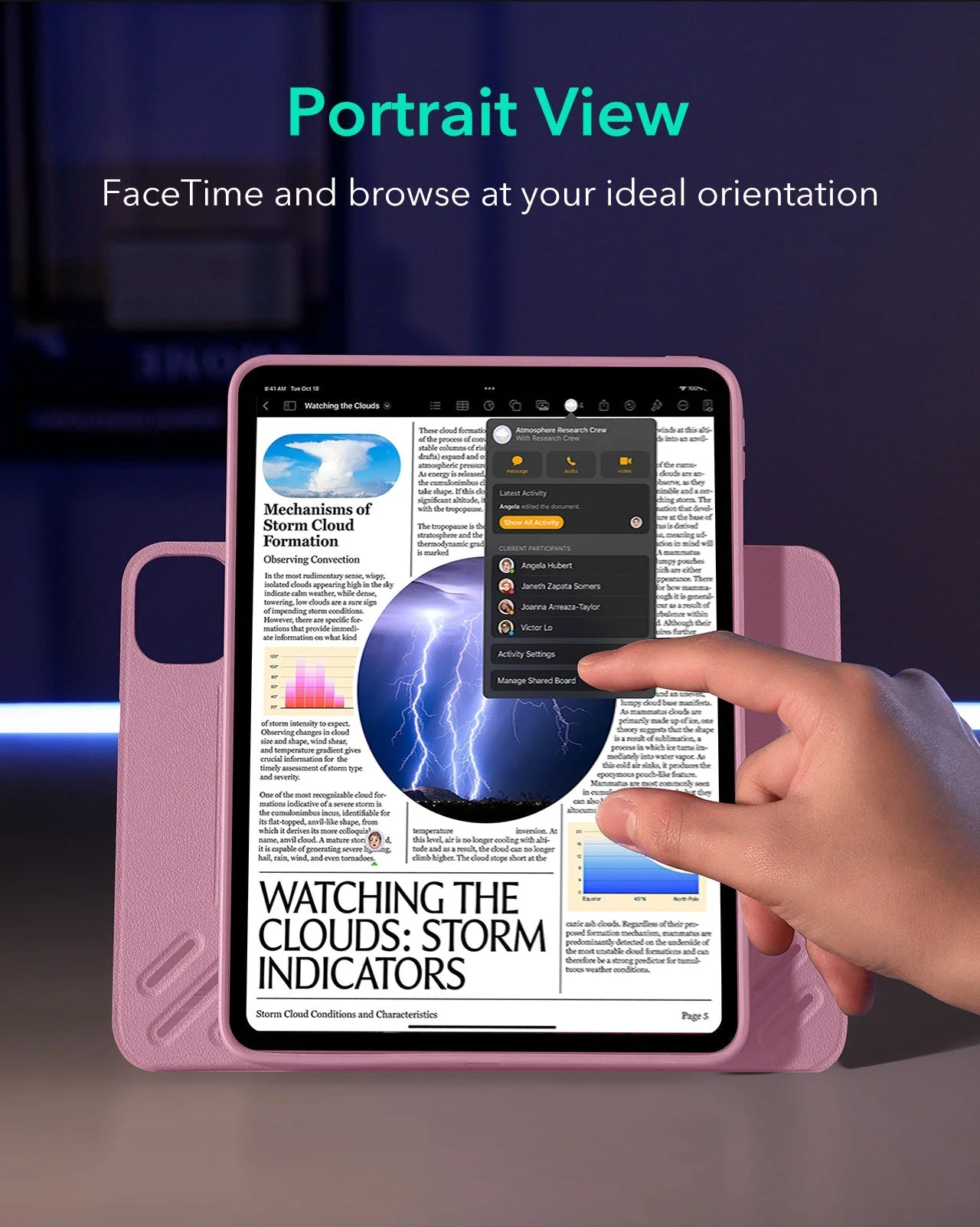 iPad Pro 13" (2025) Bundle Shift Magnetic Case & Armorite® Protection - Pink - Image 5
