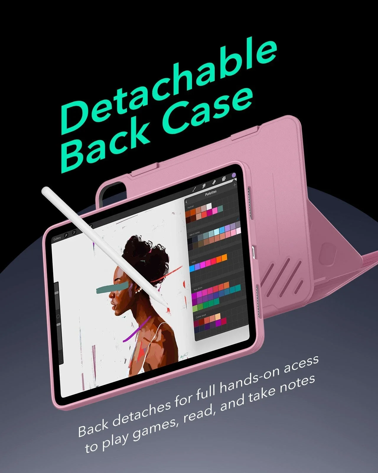iPad Pro 13" (2025) Bundle Shift Magnetic Case & Armorite® Protection - Pink - Image 6