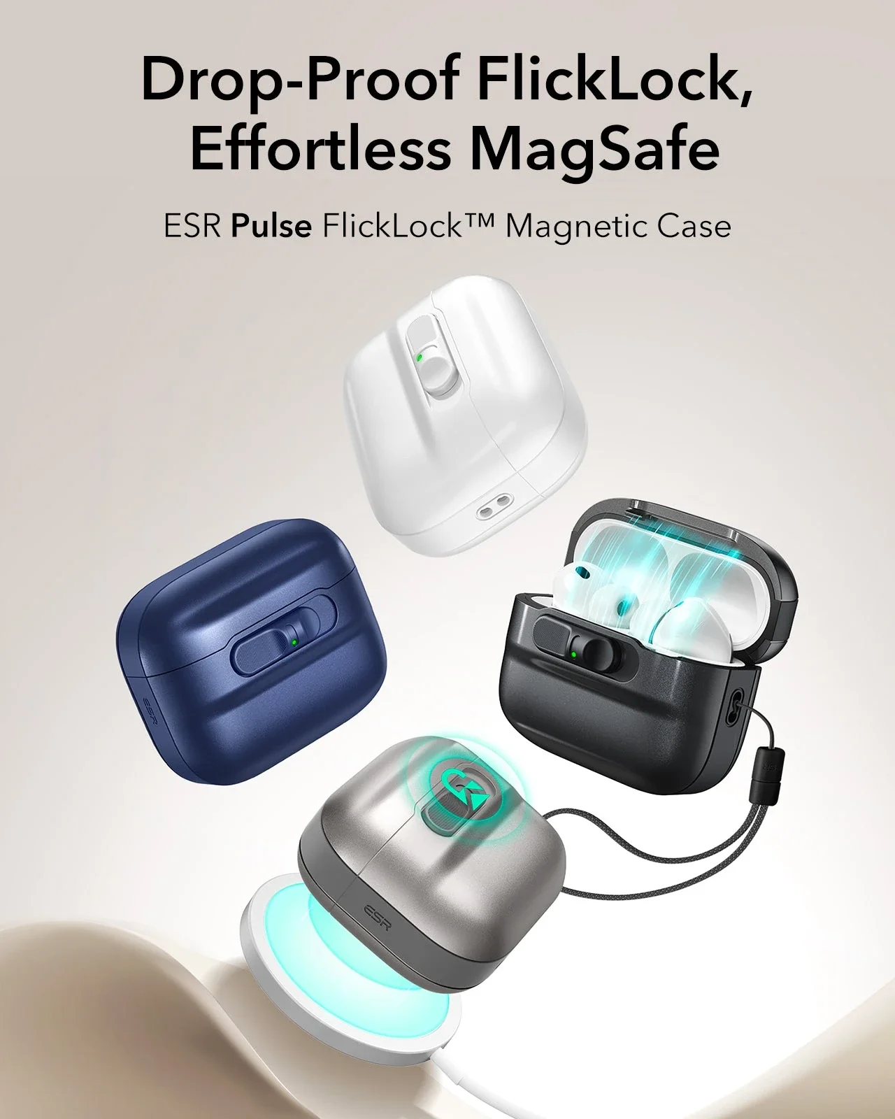 AirPods Pro 3 Pulse FlickLock Magnetic Case - Black - Image 3