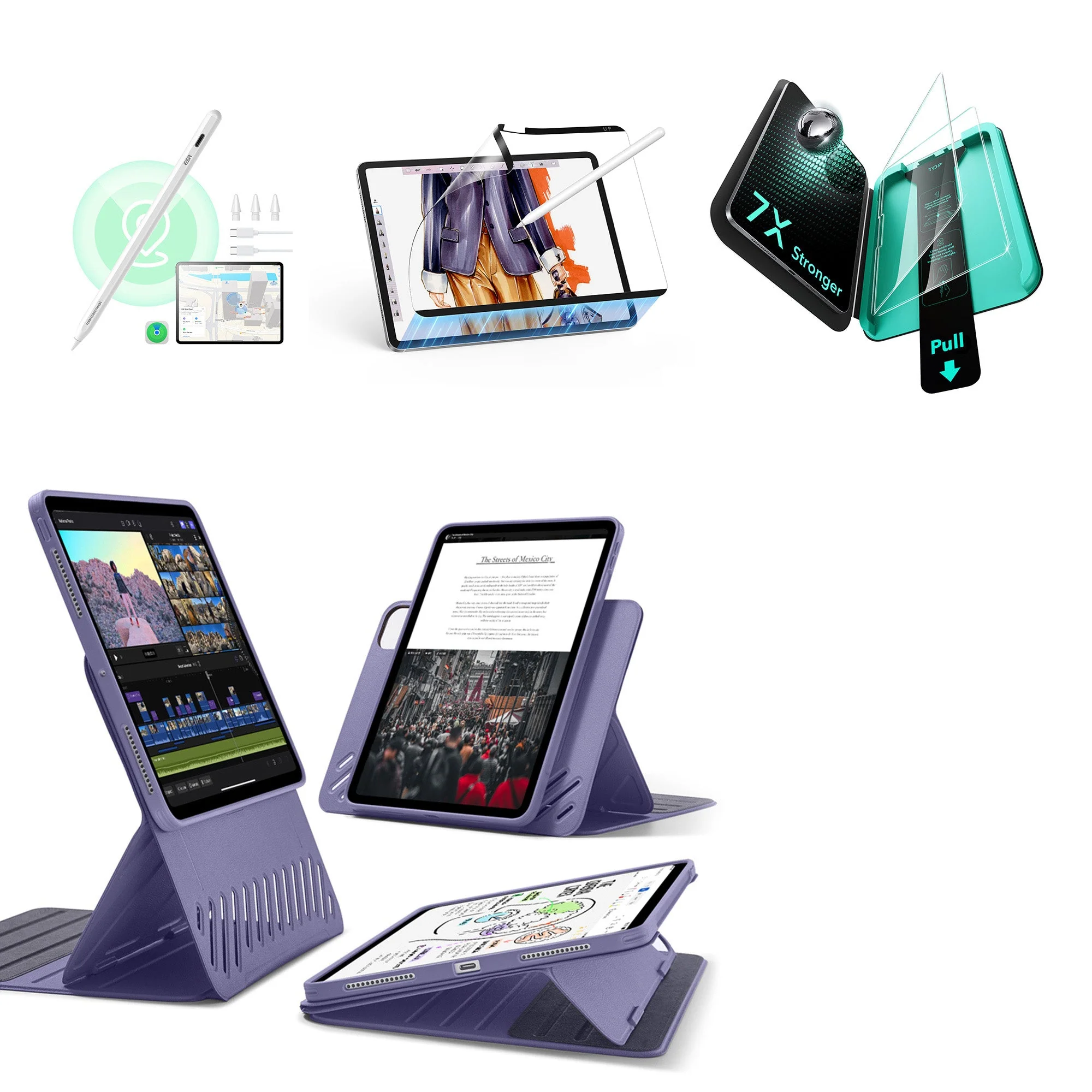 iPad Pro 11ʺ (2025) Shift Transformation with Digital Pencil Bundle - Purple
