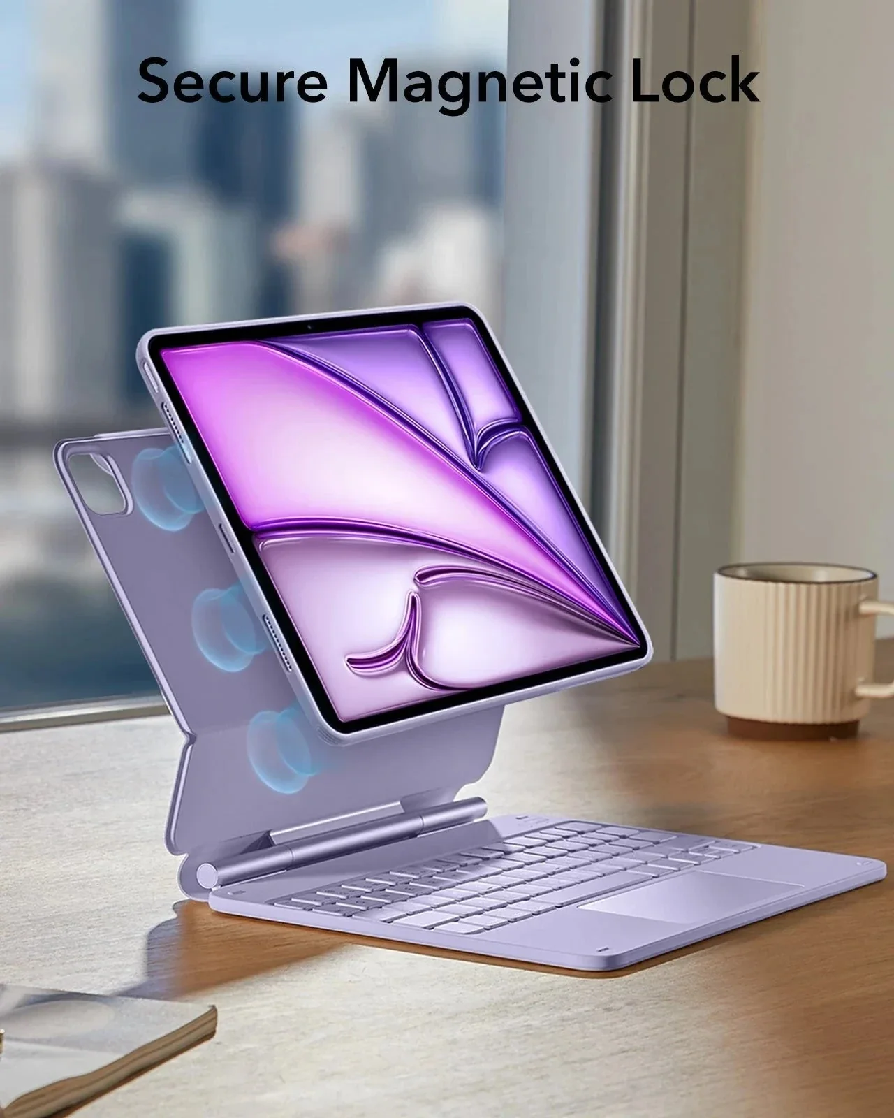 iPad Air 11" (M4) 2026 Bundle Rebound Magnetic Keyboard Case 360 & Digital Pencil-US Layout-Purple - Image 13