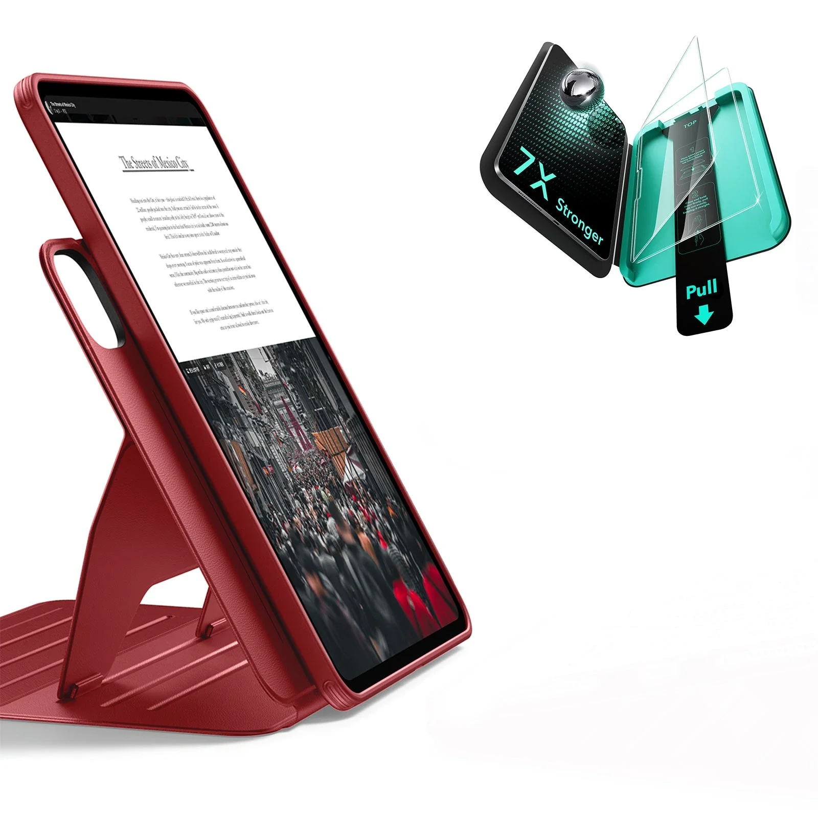 iPad Pro 13" (2025) Bundle Shift Magnetic Case & Armorite® Protection - Red