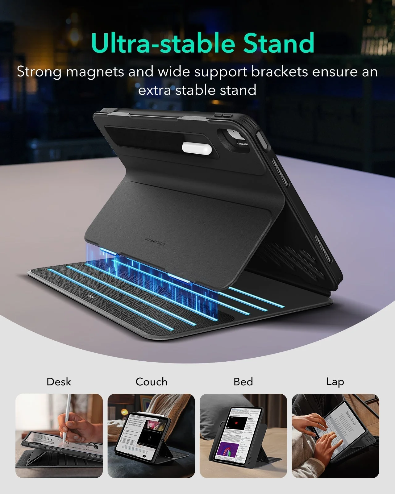 iPad Air 13" (M3) 2025 Bundle Shift Magnetic Case with Geo Digital Pencil - Light Purple - Image 4