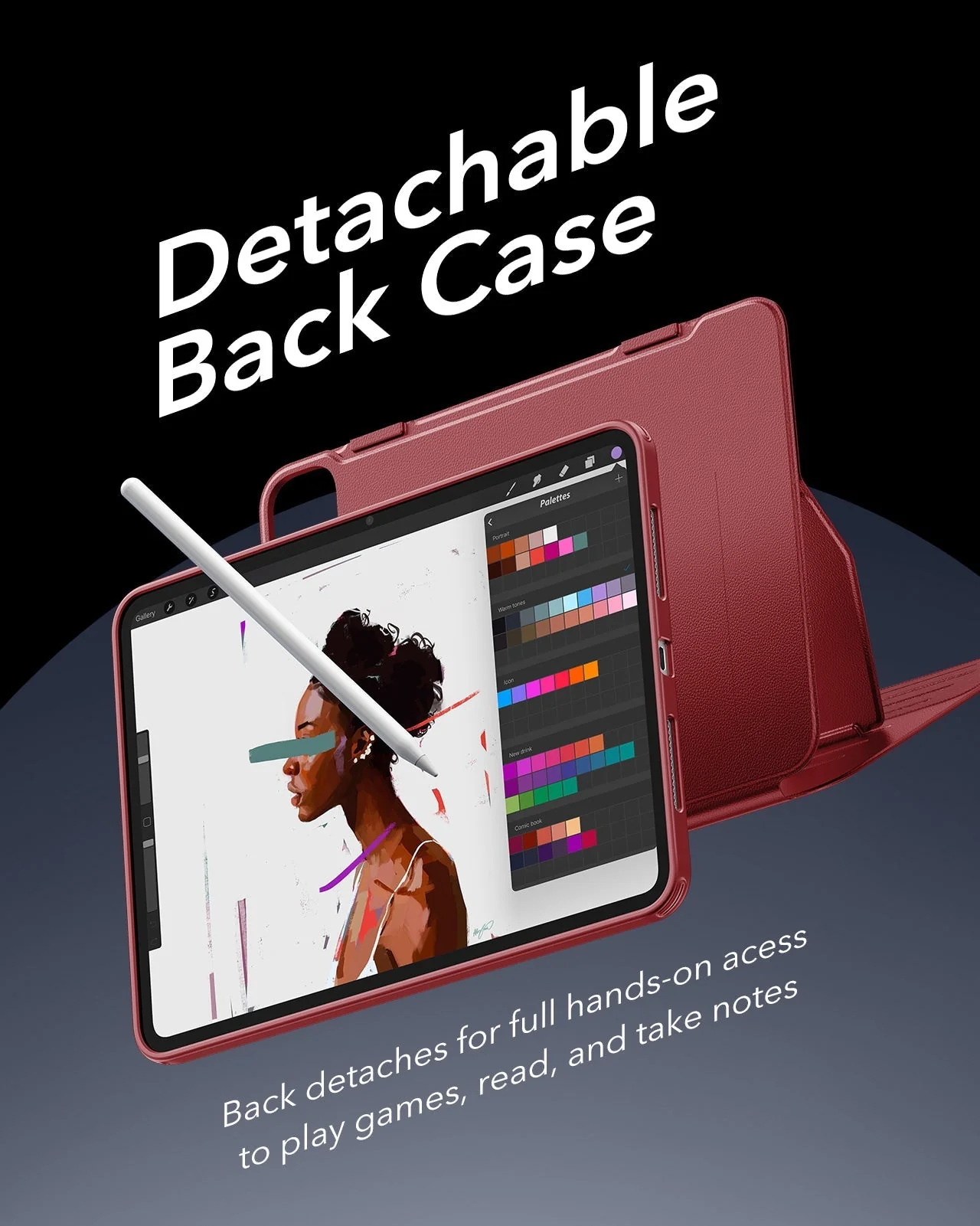 iPad Pro 11" (2025) Bundle Shift Magnetic Case & Armorite® Protection - Red - Image 6