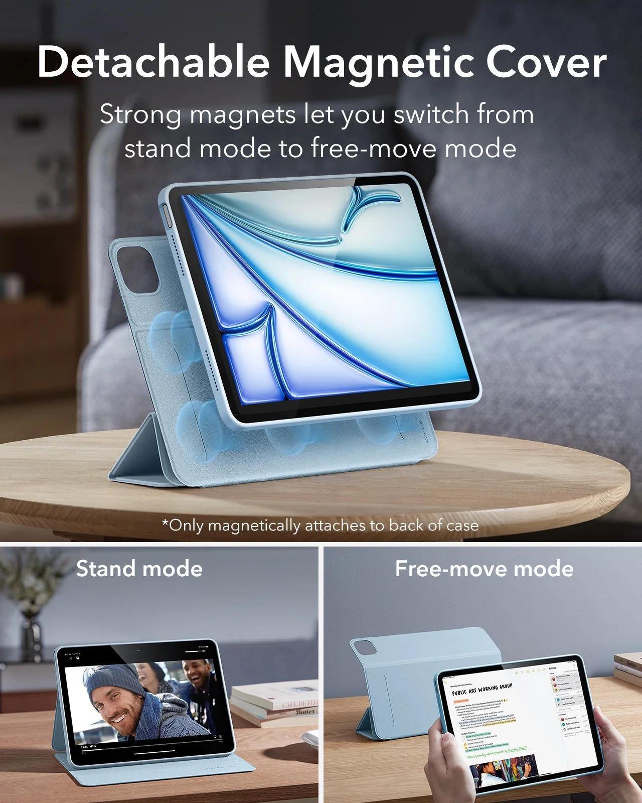 iPad Air 11" (M4) 2026 Rebound Hybrid Case 360 - Sky Blue - Image 4