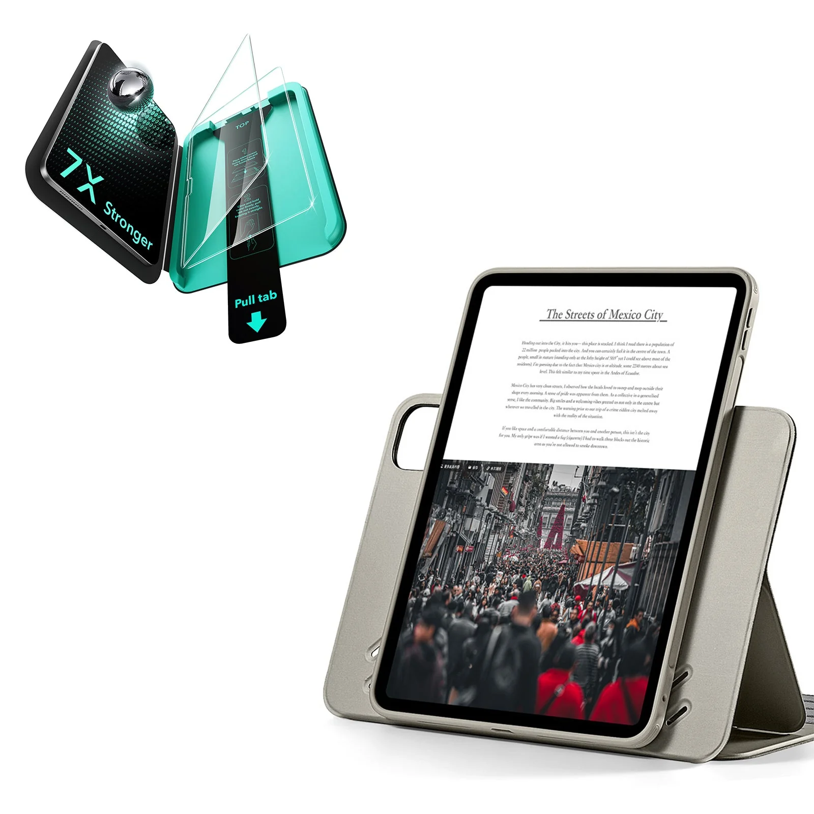 iPad Pro 11" (2025) Bundle Shift Magnetic Case & Armorite® Protection - Titanium