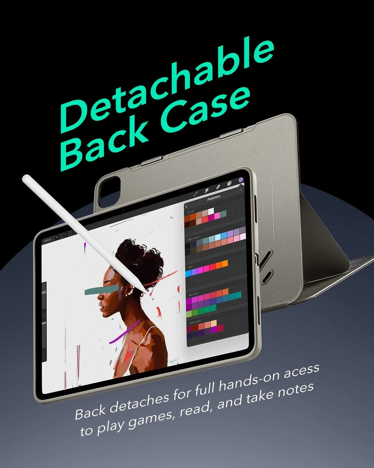 iPad Pro 13" (2025) Bundle Shift Magnetic Case & Armorite® Protection - Titanium - Image 6