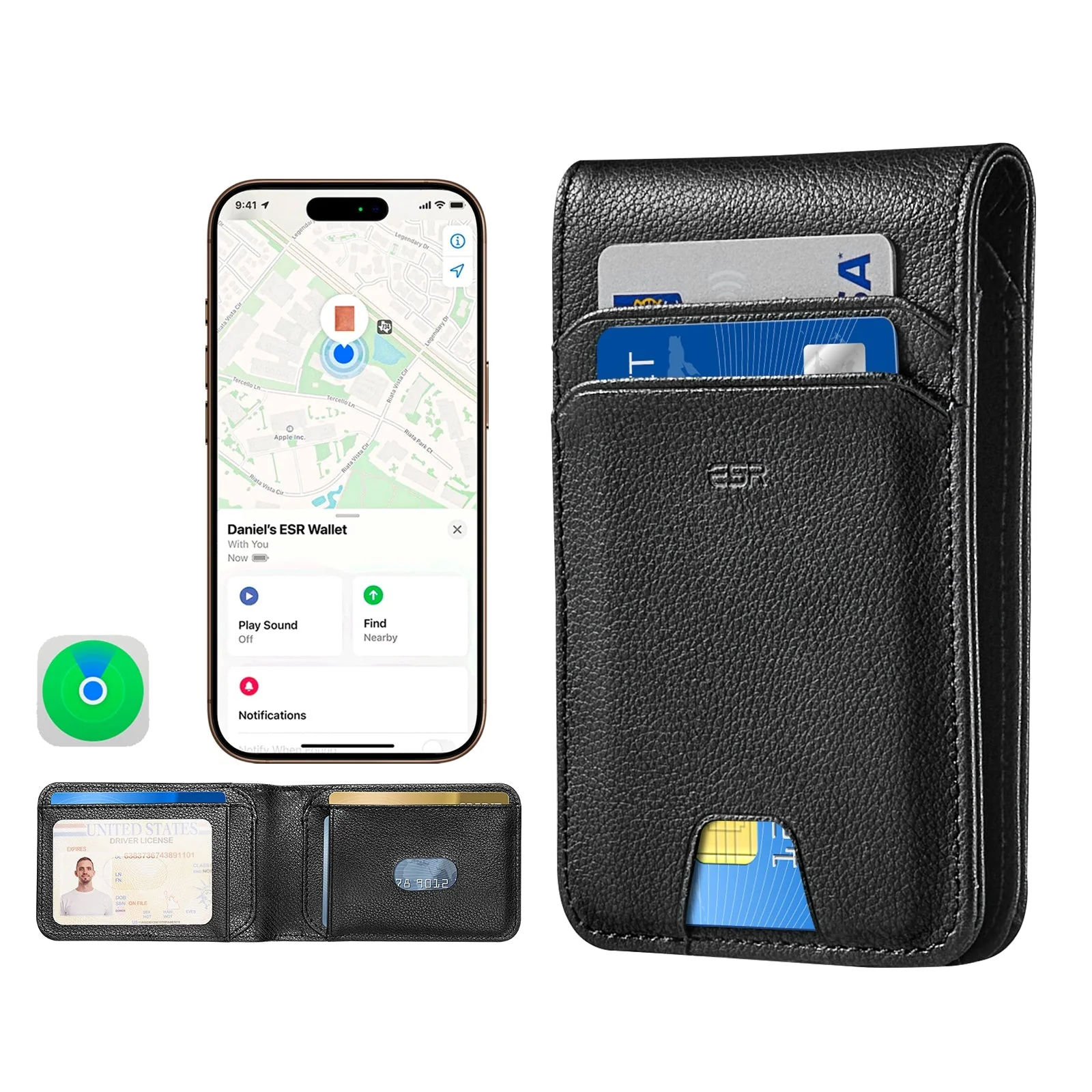 Geo Card Holder - Twilight Black