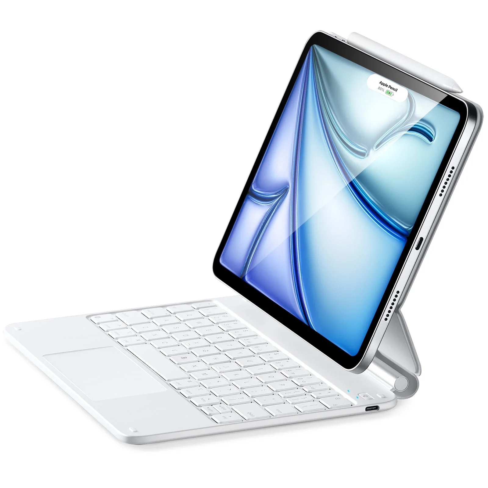 iPad Air 11” (M4) 2026 Rebound Magnetic Keyboard Case - US Layout-White