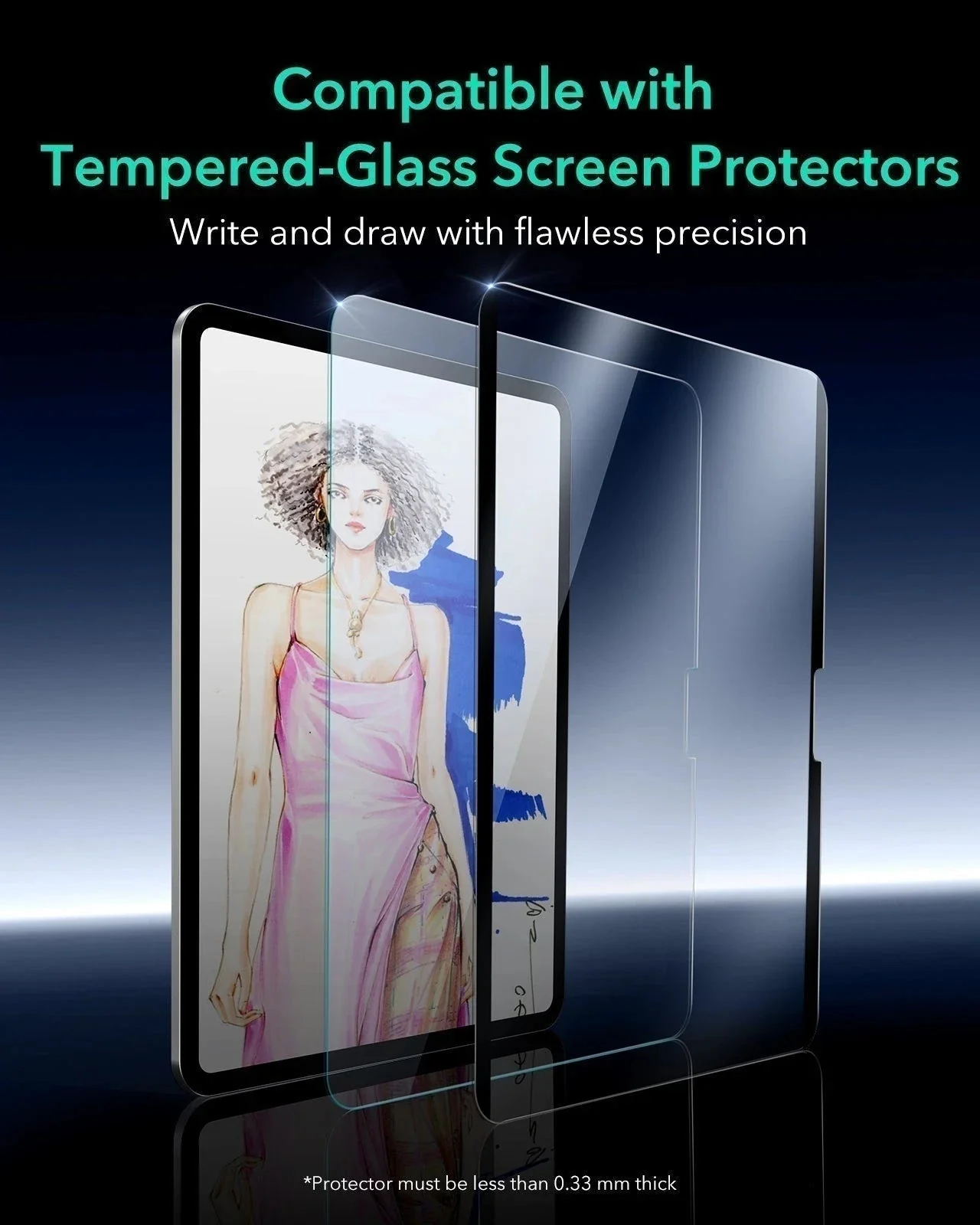 iPad Air 11" (M4) 2026 Bundle Rebound Magnetic Keyboard Case 360, Armorite & Paper-Feel Screen Protectors-US-Layout-Blue - Image 22