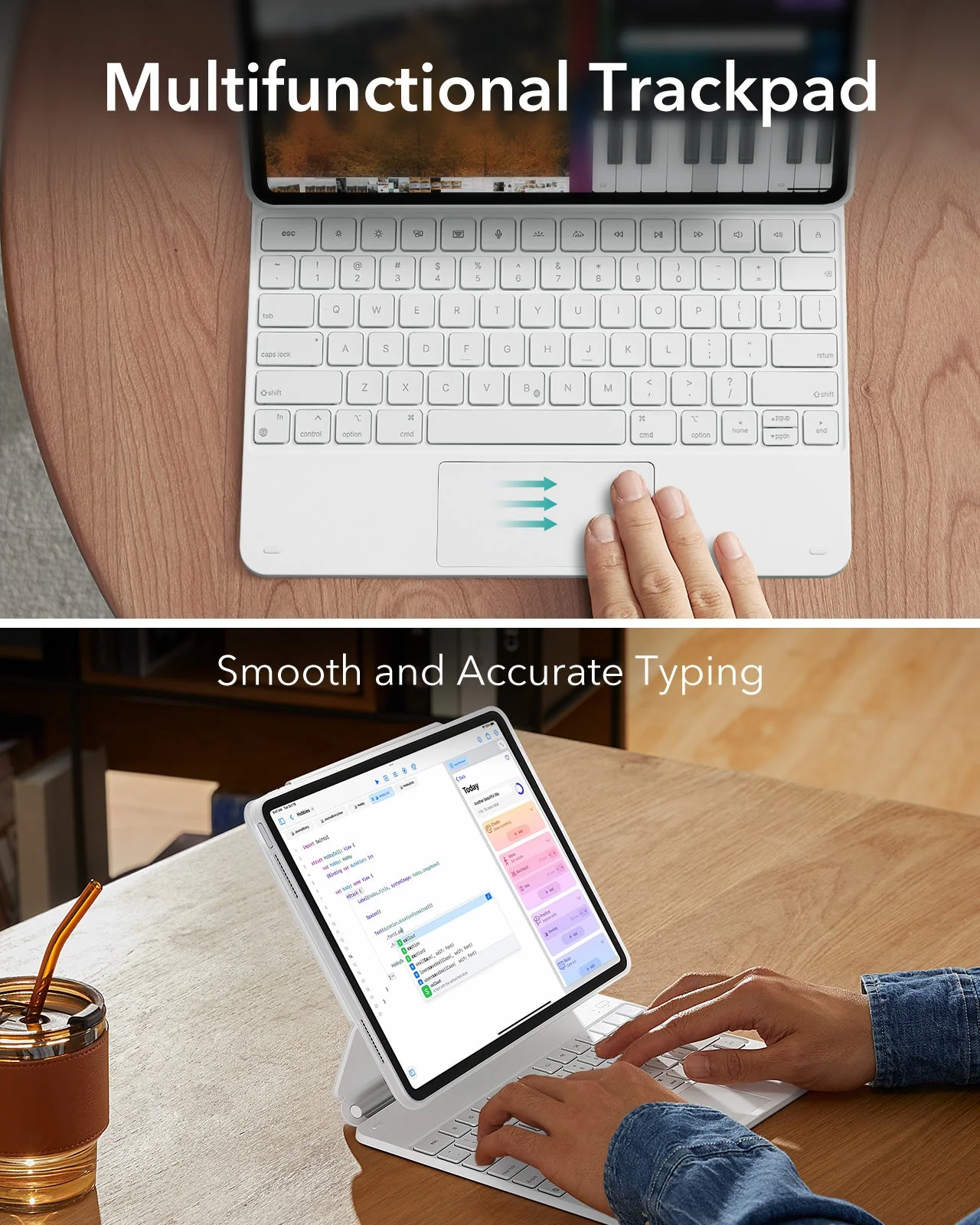 iPad Air 13" (M4) 2026 Bundle Rebound Magnetic Keyboard Case 360 & Digital Pencil-US Layout-White - Image 12