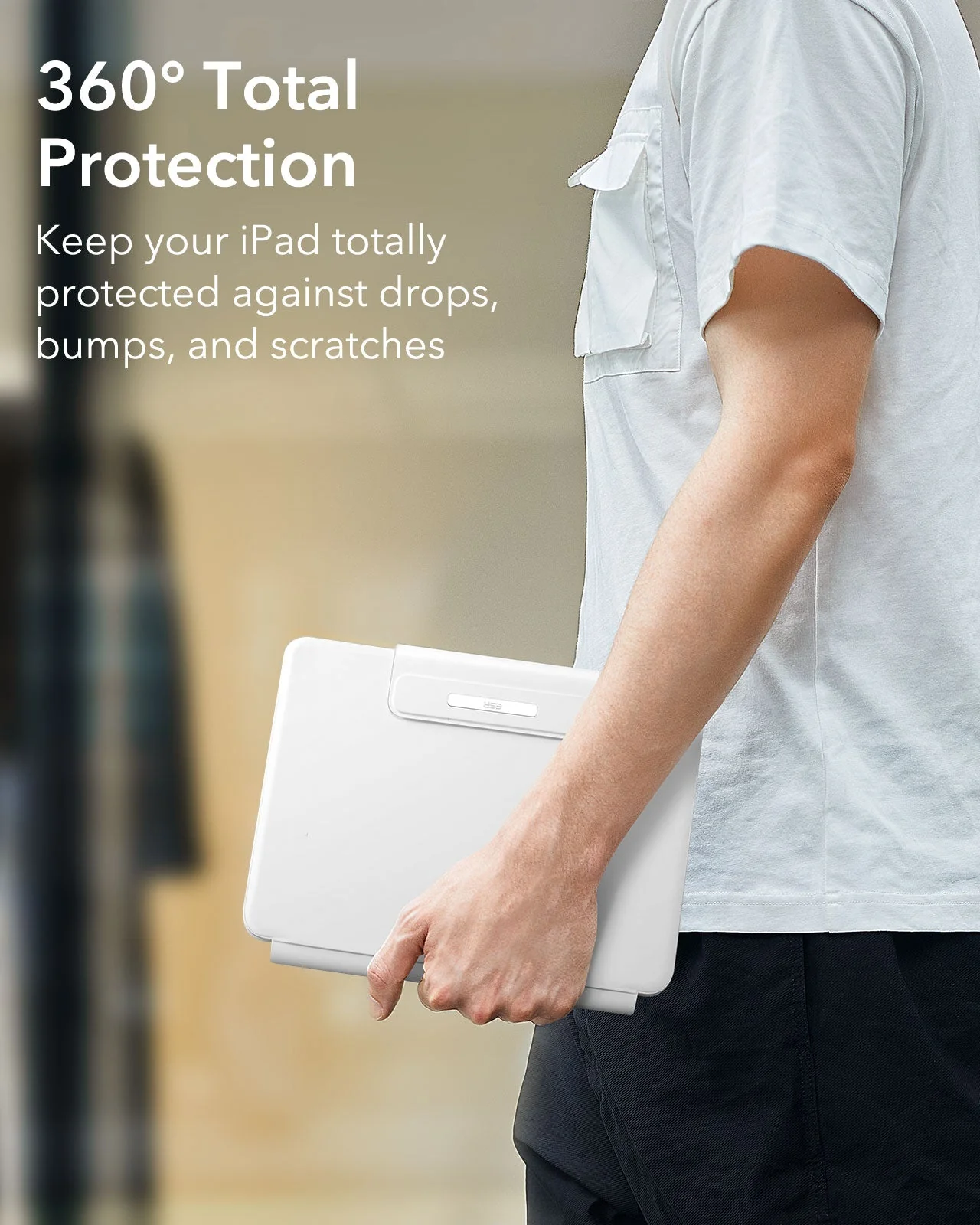 iPad Air 13” (M4) 2026 Rebound Magnetic Keyboard Case - US Layout-White - Image 9